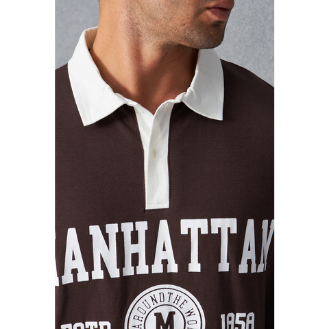 Brown Manhattan Unisex Oversized Polo | Montivo Pakistan
