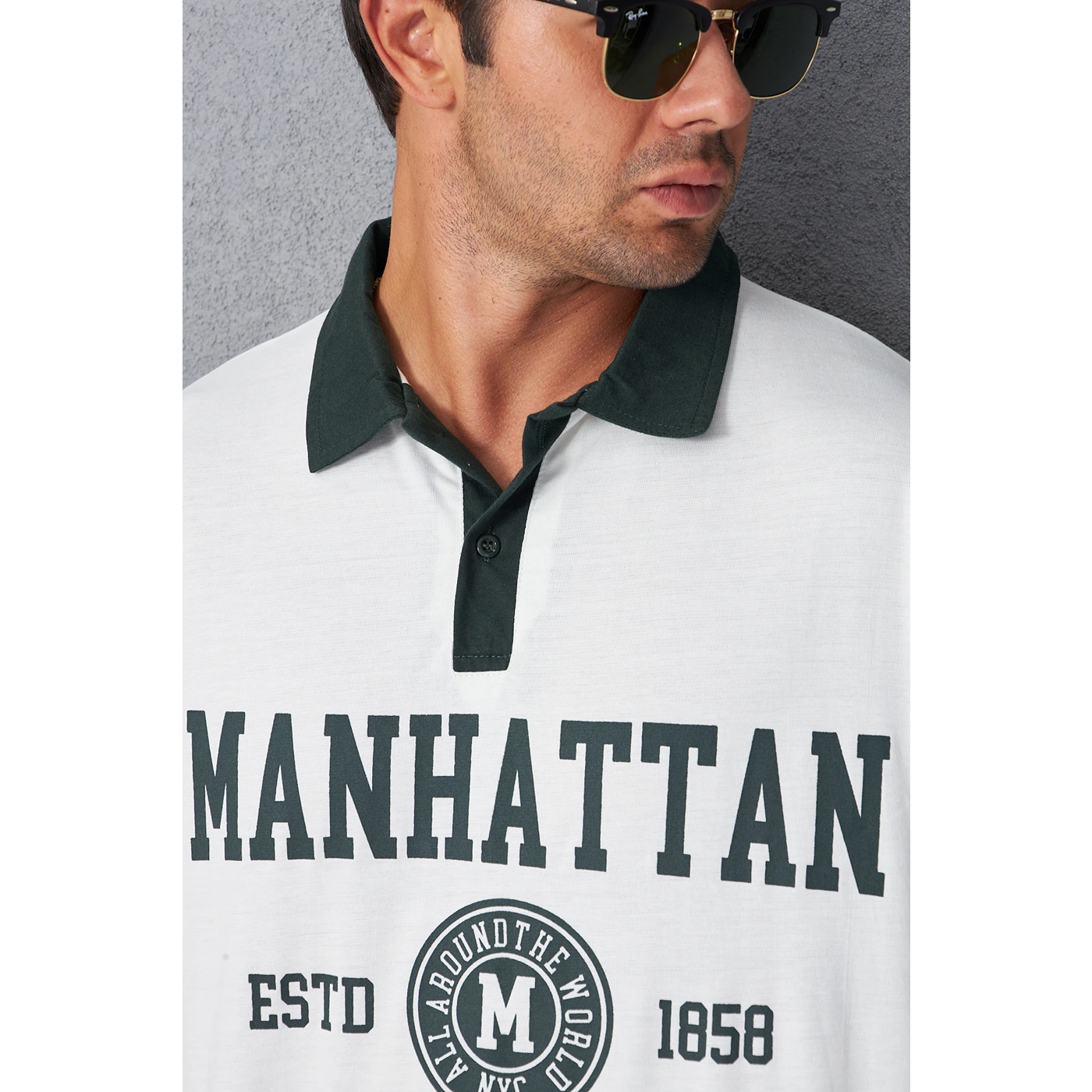 White Manhattan Unisex Oversized Polo | Montivo Pakistan