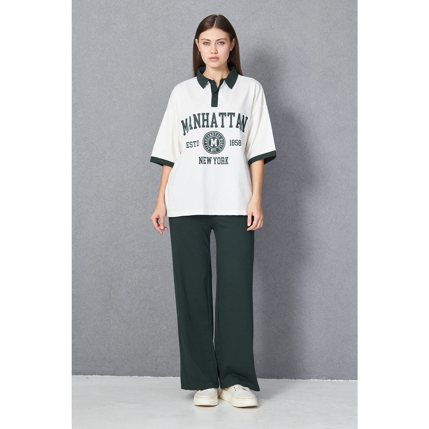 White Manhattan Unisex Oversized Polo | Montivo Pakistan