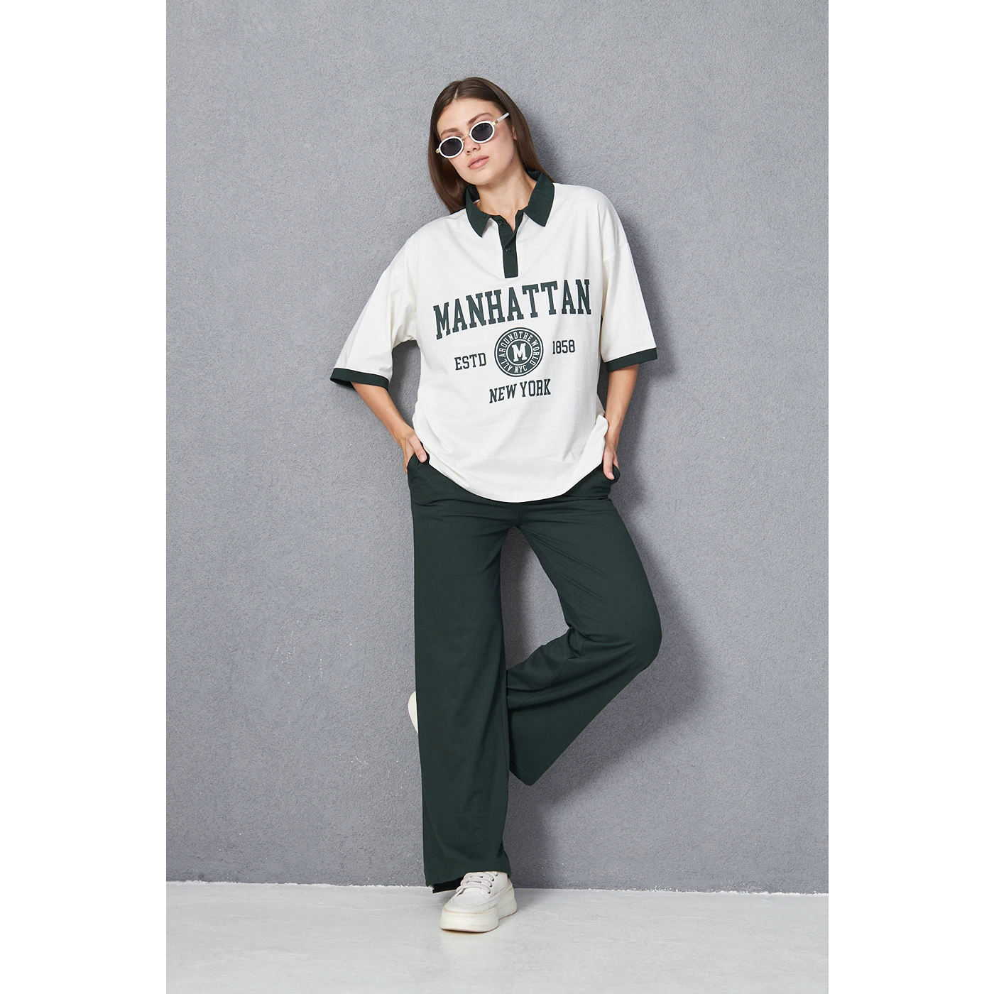 White Manhattan Unisex Oversized Polo | Montivo Pakistan