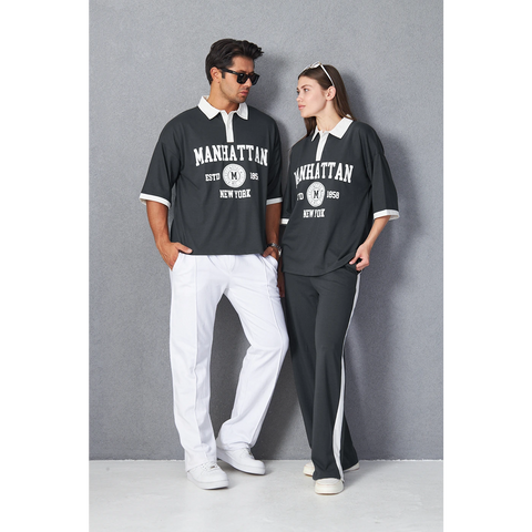Steel Grey Manhattan Unisex Oversized Polo | Montivo Pakistan
