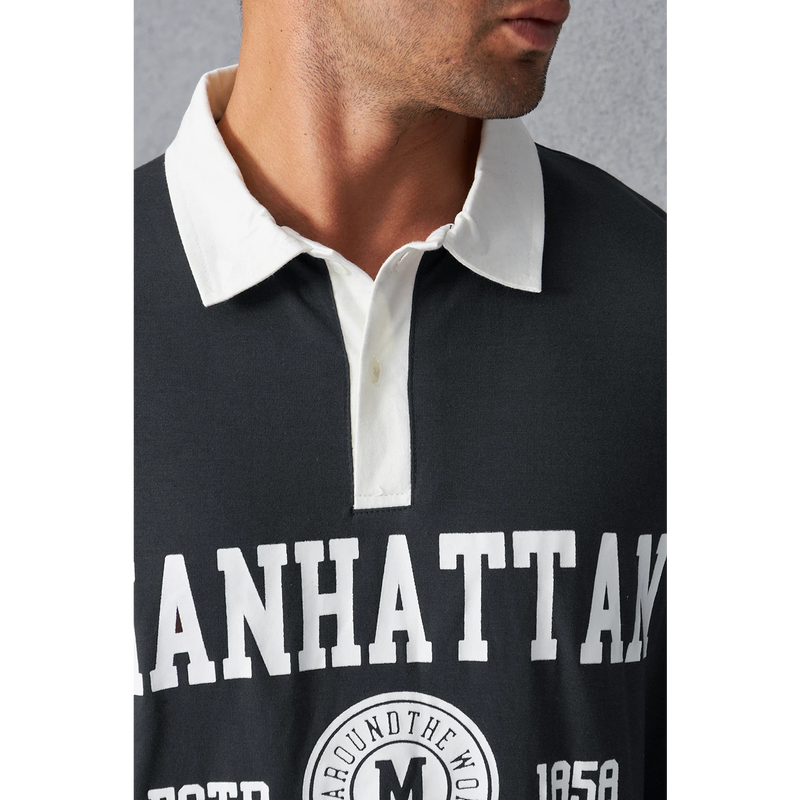 Steel Grey Manhattan Unisex Oversized Polo | Montivo Pakistan
