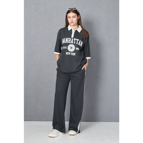 Steel Grey Manhattan Unisex Oversized Polo | Montivo Pakistan