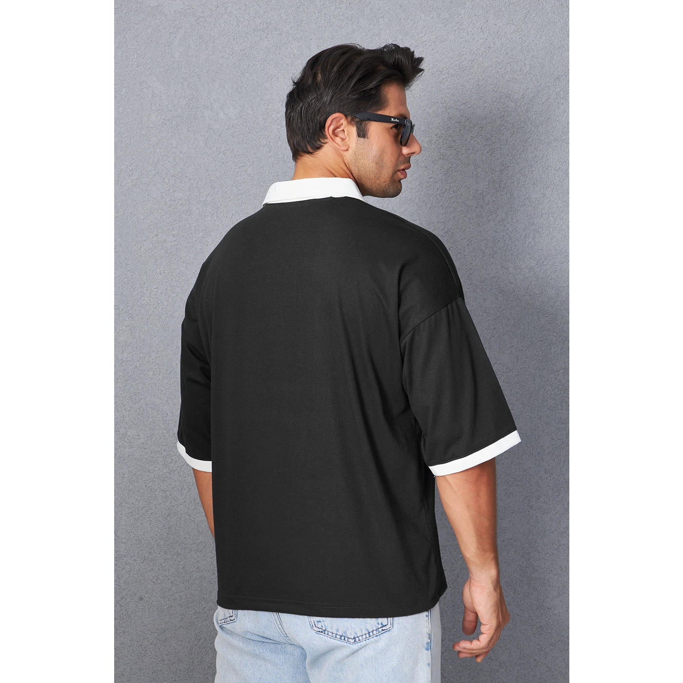 Black Manhattan Unisex Oversized Polo | Montivo Pakistan