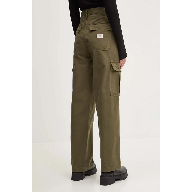 High Waist Olive Cargo Jeans | Montivo Pakistan
