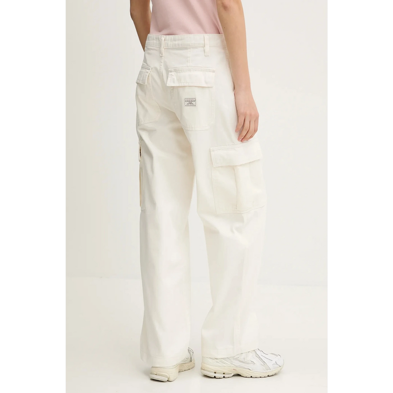 High Waist Ecru Cargo Jeans | Montivo Pakistan