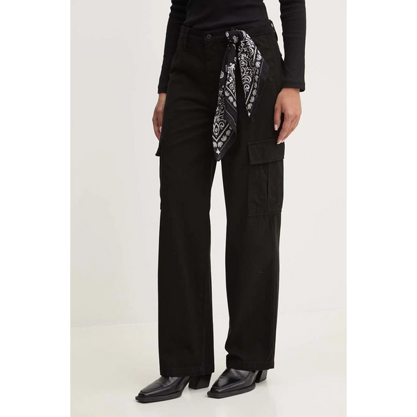 High Waist Black Cargo Jeans | Montivo Pakistan