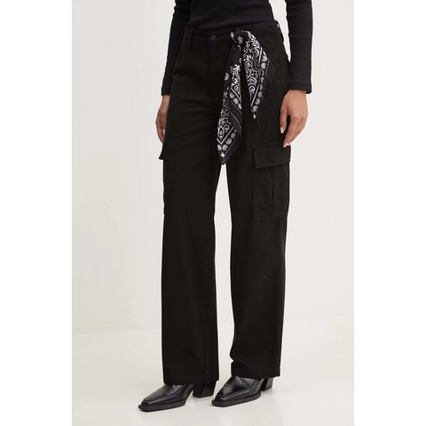 High Waist Black Cargo Jeans | Montivo Pakistan