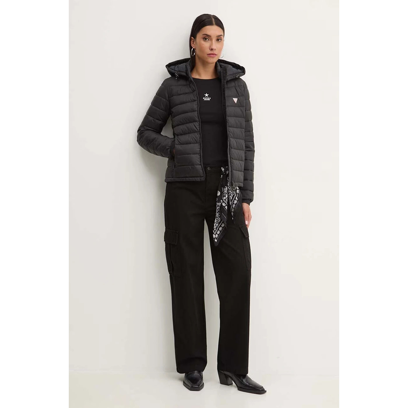 High Waist Black Cargo Jeans | Montivo Pakistan