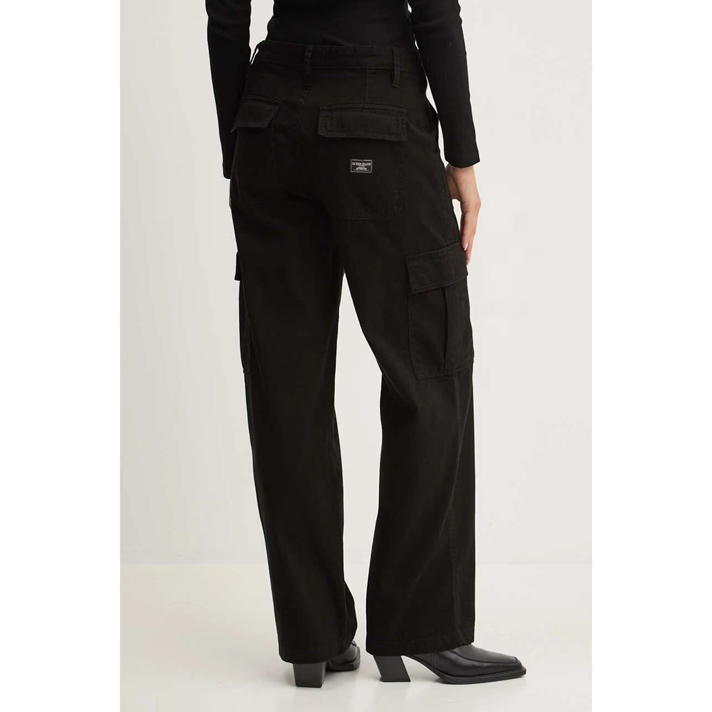 High Waist Black Cargo Jeans | Montivo Pakistan