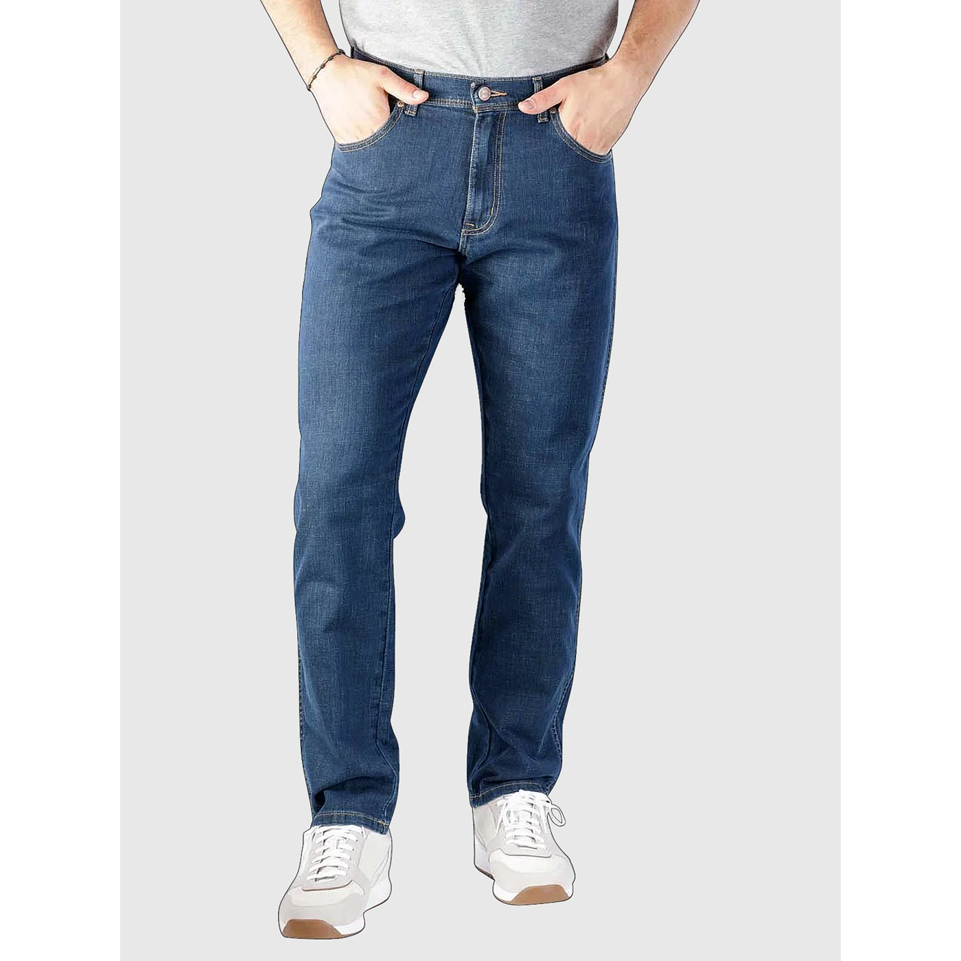 Mid Blue Slim Straight Jeans | Montivo Pakistan
