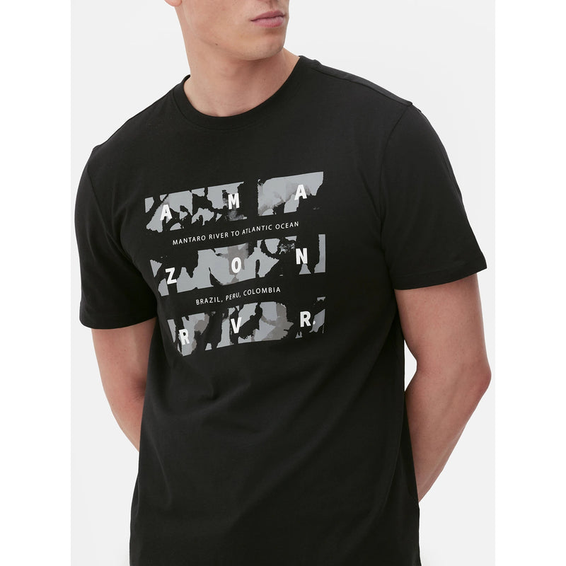 PMK Black Graphic Regular Fit Tshirt | Montivo Pakistan