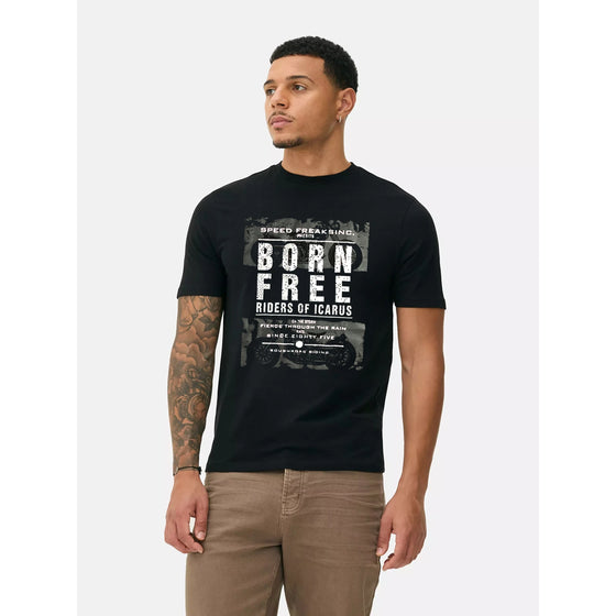 PMK Black Graphic Slim Fit Tshirt | Montivo Pakistan