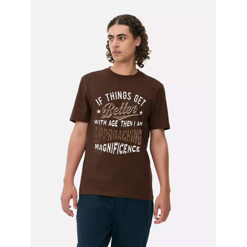 PMK Brown Graphic Regular Fit Tshirt | Montivo Pakistan