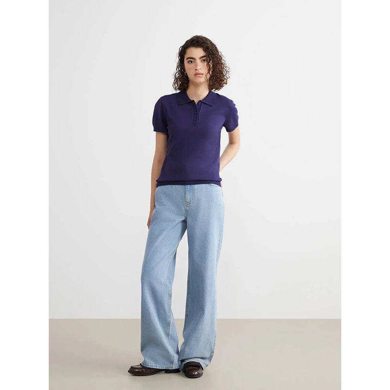 Light Blue Wide Leg Jeans | Montivo Pakistan