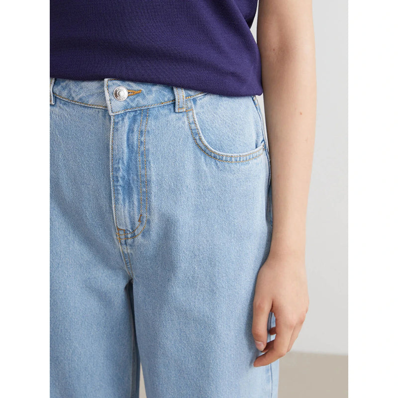 Light Blue Wide Leg Jeans | Montivo Pakistan