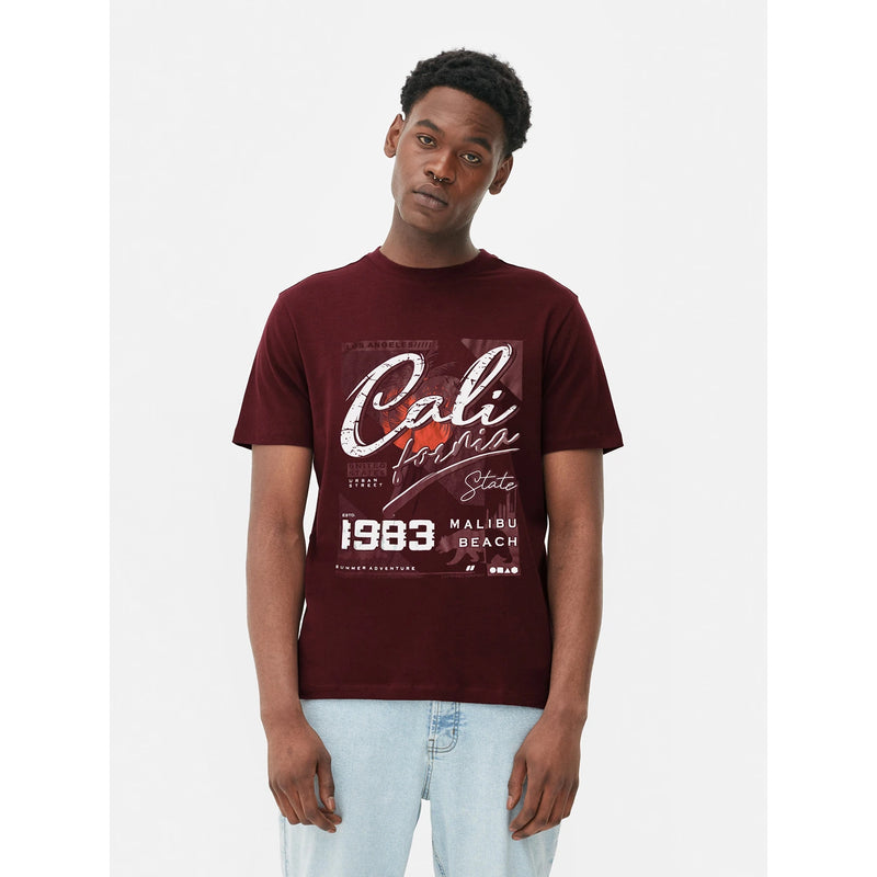 PMK Deep Red Graphic Regular Fit Tshirt | Montivo Pakistan