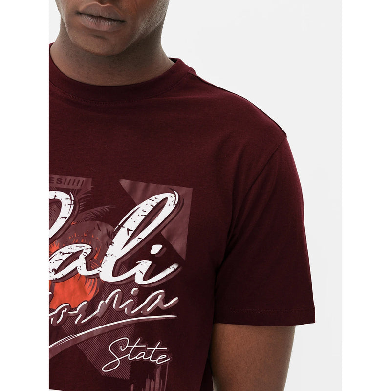 PMK Deep Red Graphic Regular Fit Tshirt | Montivo Pakistan