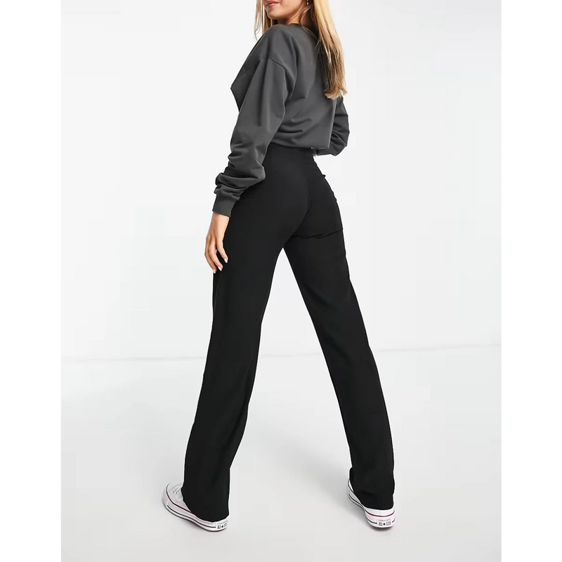 Black Extra High Waist Seam Trousers | Montivo Pakistan