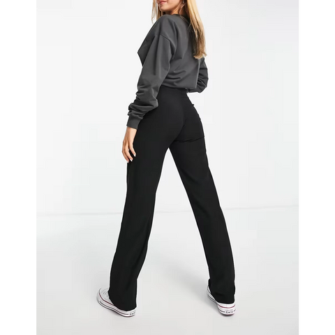 Black Extra High Waist Seam Trousers | Montivo Pakistan