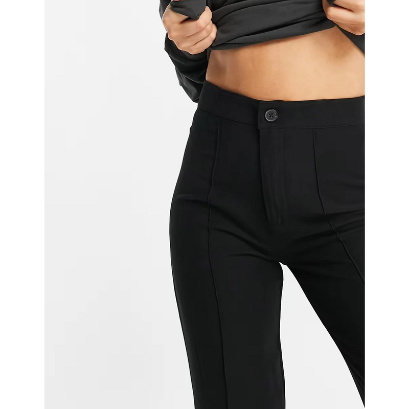 Black Extra High Waist Seam Trousers | Montivo Pakistan