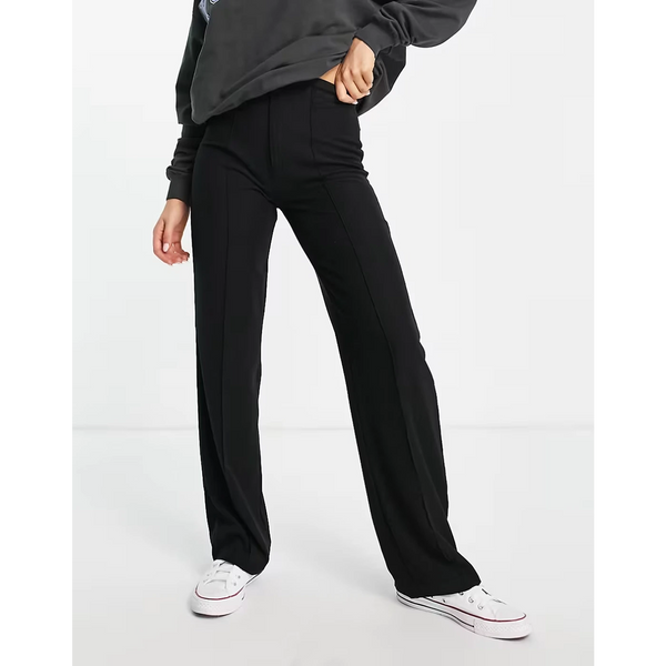 Black Extra High Waist Seam Trousers | Montivo Pakistan