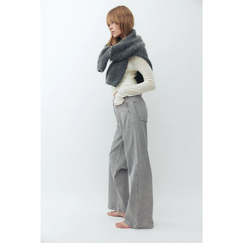Grey Wide Leg Jeans | Montivo Pakistan