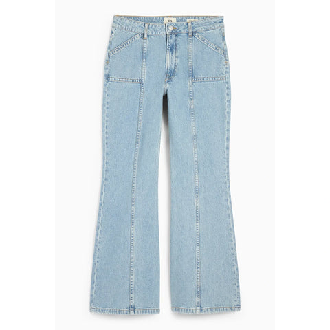 Light Blue Wide Flare Jeans | Montivo Pakistan