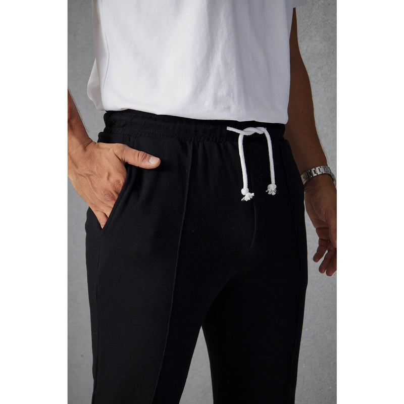Black Front Seam Baggy Trousers | Montivo Pakistan