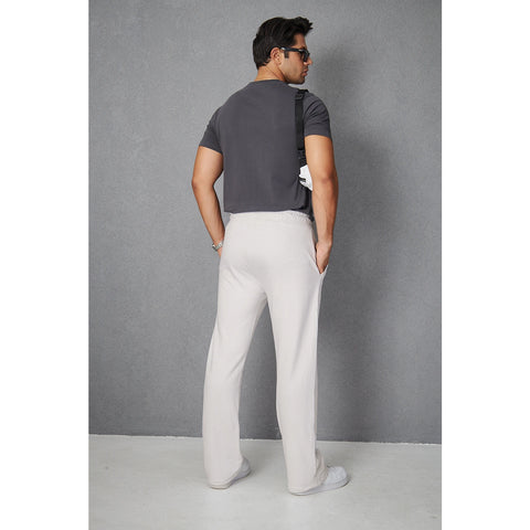 White Front Seam Baggy Trousers | Montivo Pakistan