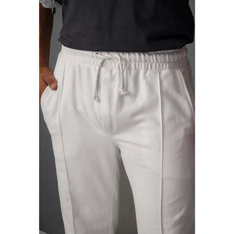 White Front Seam Baggy Trousers | Montivo Pakistan