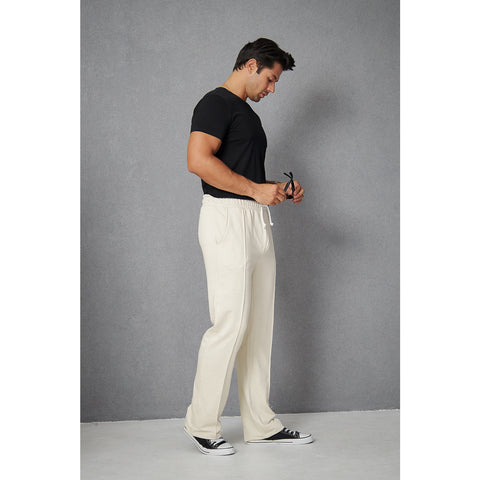 Beige Front Seam Baggy Trousers | Montivo Pakistan