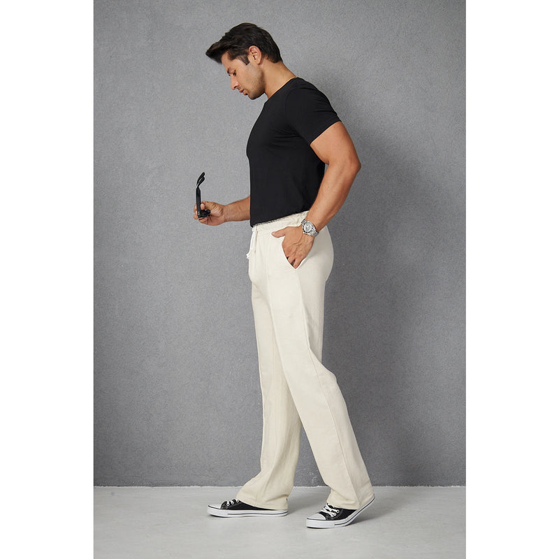 Beige Front Seam Baggy Trousers | Montivo Pakistan