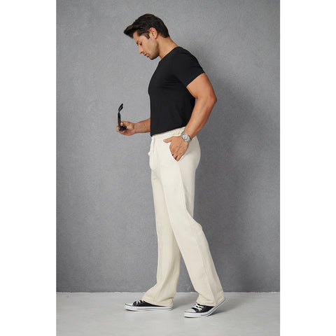 Beige Front Seam Baggy Trousers | Montivo Pakistan