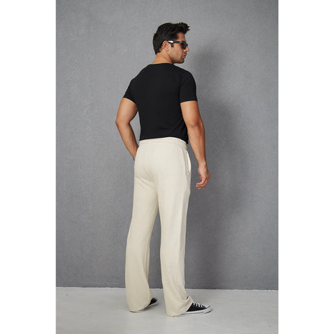Beige Front Seam Baggy Trousers | Montivo Pakistan