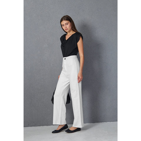 White Wide Leg Pants | Montivo Pakistan