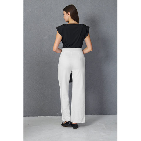 White Wide Leg Pants | Montivo Pakistan