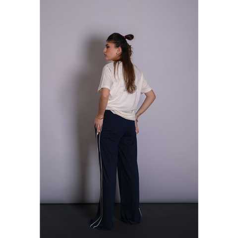 Navy Blue Side Stripes Trousers | Montivo Pakistan