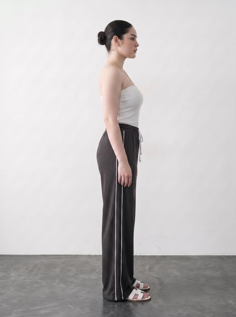 Steel Grey Side Stripes Trousers | Montivo Pakistan