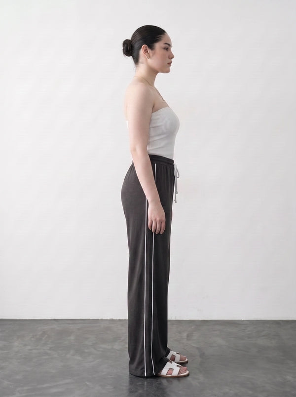 Steel Grey Side Stripes Trousers | Montivo Pakistan