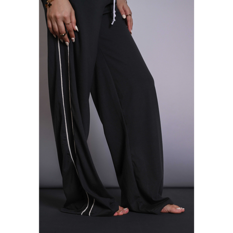 Steel Grey Side Stripes Trousers | Montivo Pakistan