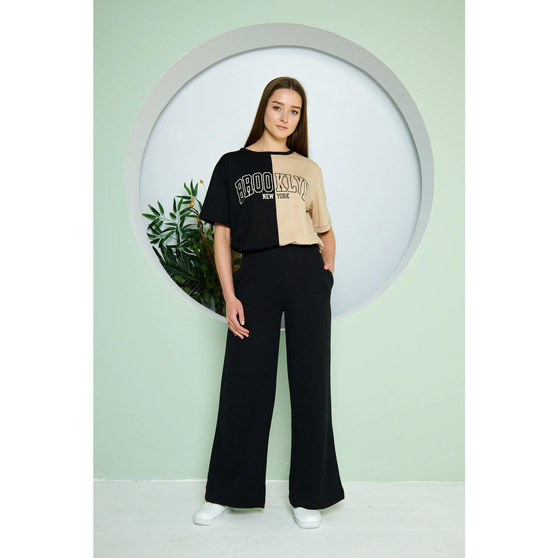 Black Wide Leg Trousers | Montivo Pakistan