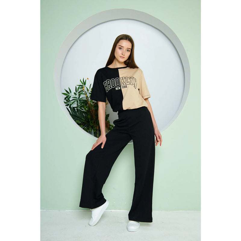 Black Wide Leg Trousers | Montivo Pakistan
