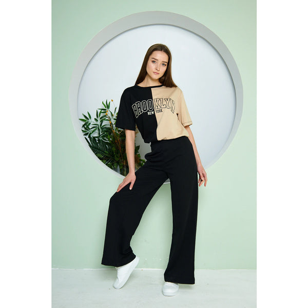 Black Wide Leg Trousers | Montivo Pakistan