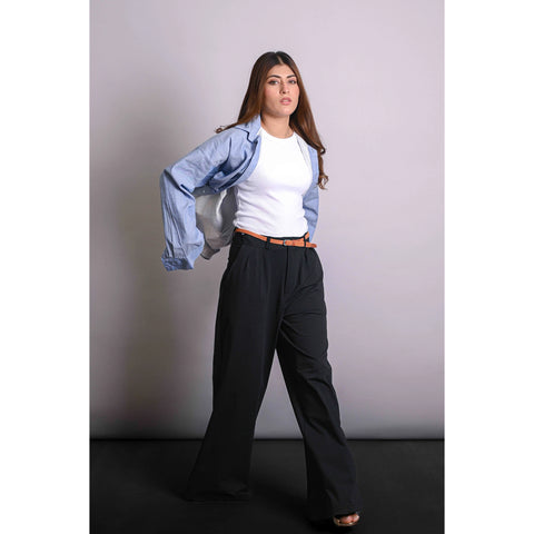 Blue Linen Oversized Shirt | Montivo Pakistan