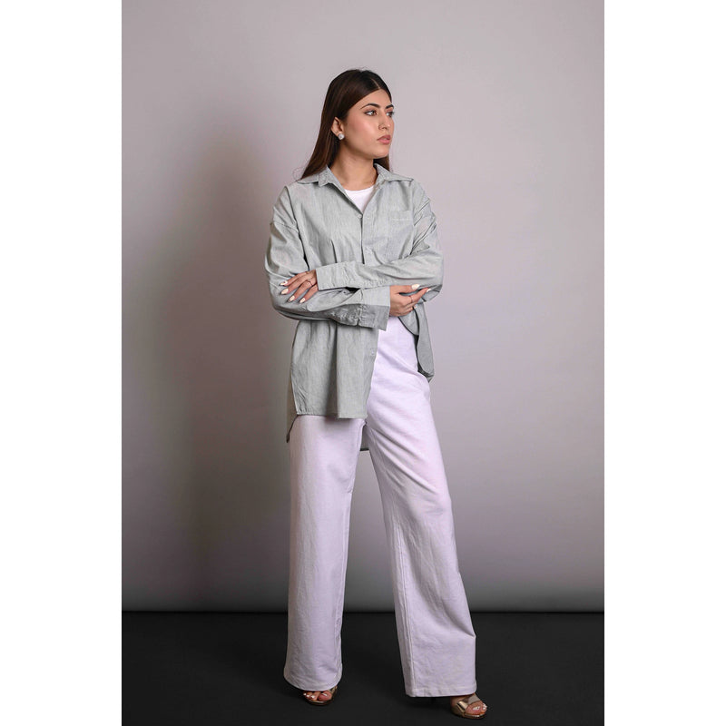 Green Stripes Oversized Shirt | Montivo Pakistan