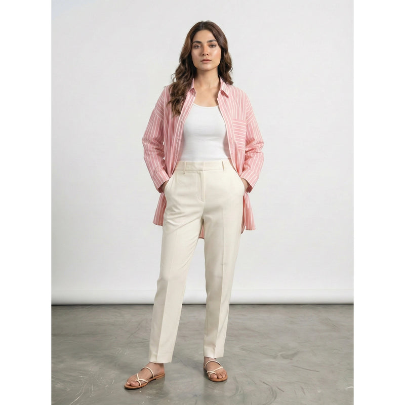 Pink Stripes Oversized Shirt | Montivo Pakistan