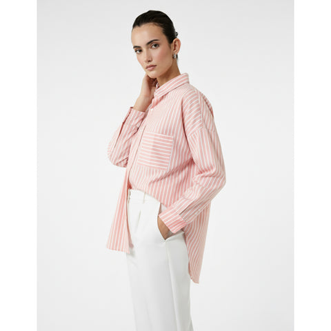 Pink Stripes Oversized Shirt | Montivo Pakistan