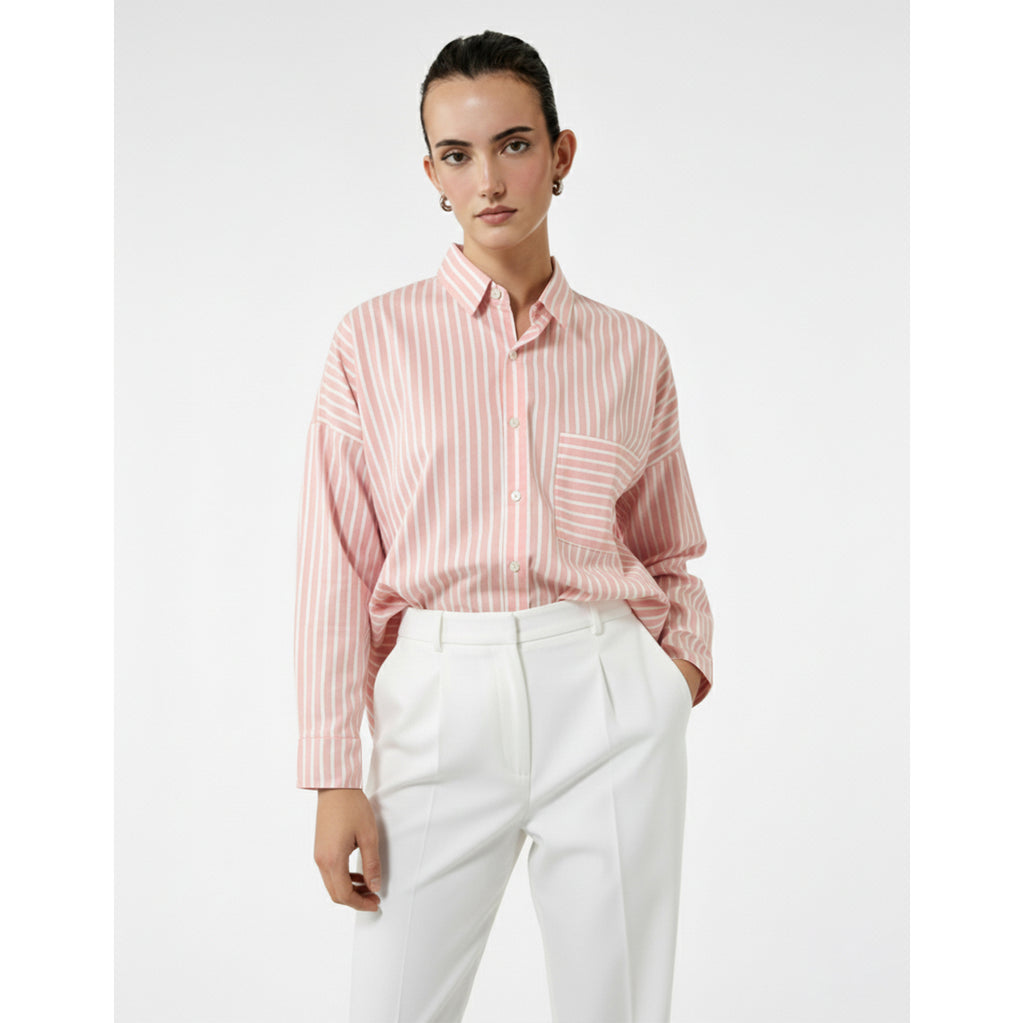 Pink Stripes Oversized Shirt