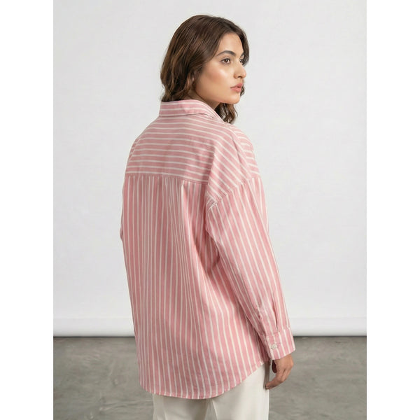 Pink Stripes Oversized Shirt | Montivo Pakistan